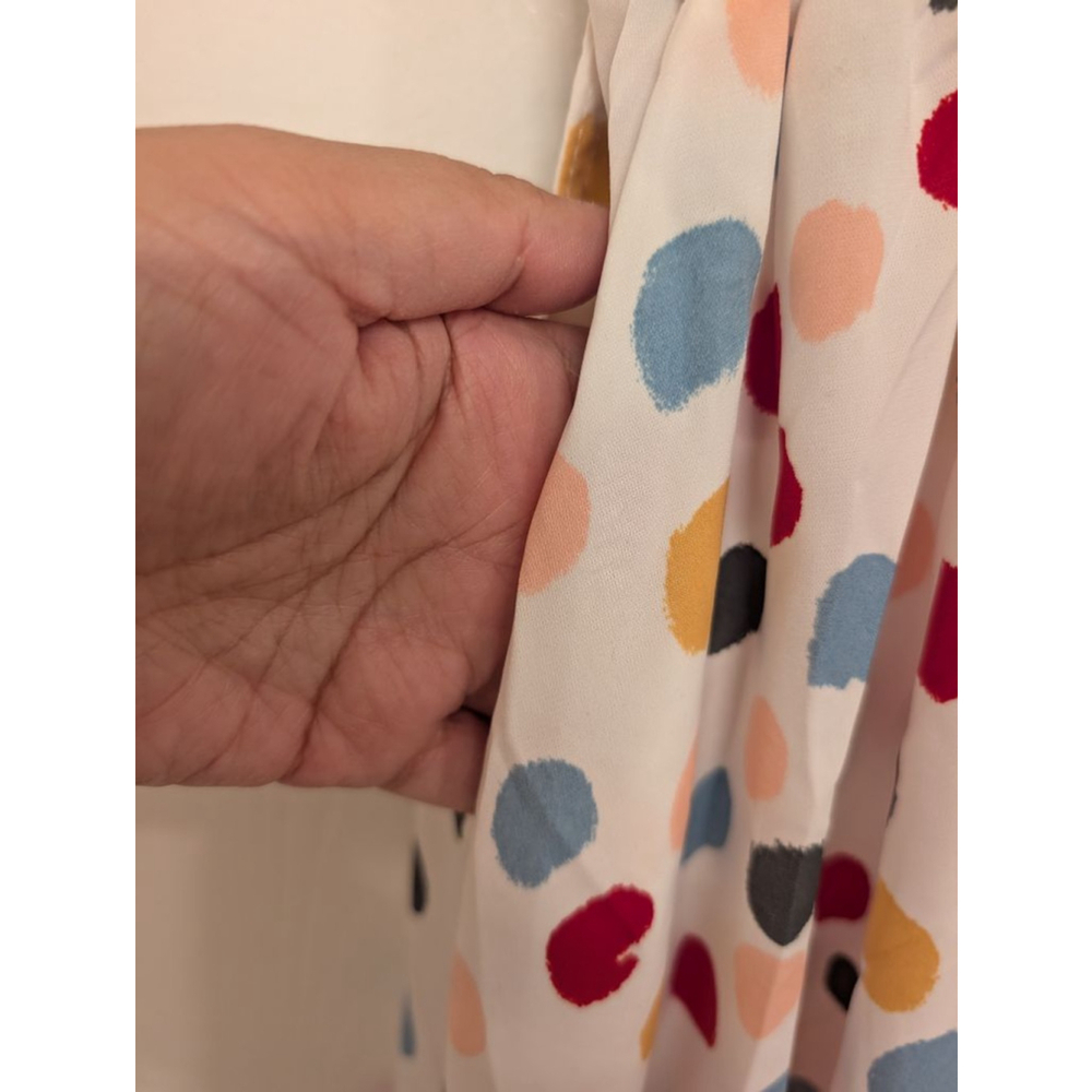 Vintage-Inspired Multi-Color Polka Dot A-Line Midi Dress Fun Rainbow Teacher - Picture 5 of 8